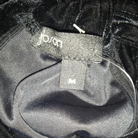 NEW Gibson Women's Size Medium Black Dede Velvet Tie Neck Top - Picture 5 of 6